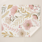 Floral Dream Mosaic – Seamless Artistic Bloom  シェルパブランケット (正面(横))