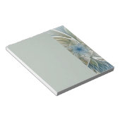 Floral Dream Pattern Abstract Blue Khaki Fractal ノートパッド (アングル)