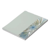 Floral Dream Pattern Abstract Blue Khaki Fractal ノートパッド (回転)