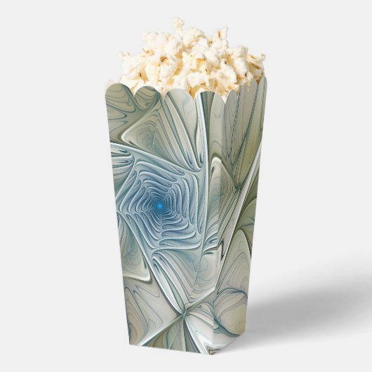 Floral Dream Pattern Abstract Blue Khaki Fractal フェイバーボックス (はじけた状態)