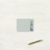 Floral Dream Pattern Abstract Blue Khaki Fractal ポストイット (デスク上)