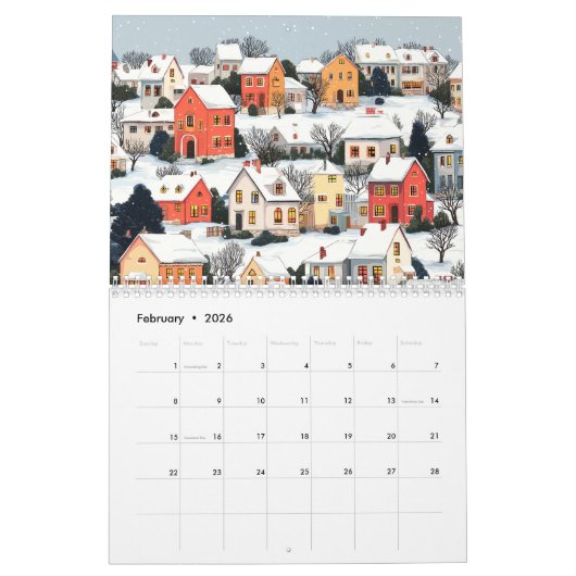 🌸📅 Floral Dreams 2026 🌿✨ カレンダー (2月 2026)