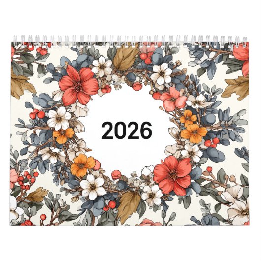 🌸📅 Floral Dreams 2026 🌿✨ カレンダー (カバー)