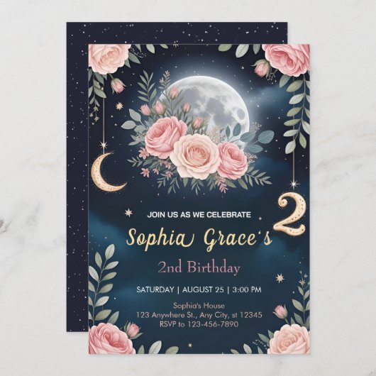 Floral Dreams for Two 招待状 (正面/裏面)