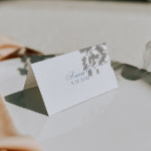 Floral Dusty Blue Boho Botanical Unique Wedding テーブルナンバー