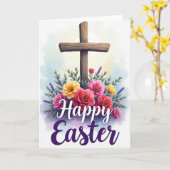 Floral Easter Blessing Card カード (黄色い花)