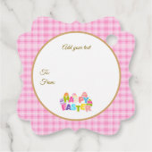 Floral Easter Eggs & Spring Roses Personalized フェイバータグ (裏面)