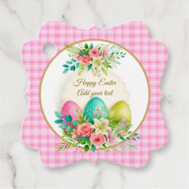 Floral Easter Eggs & Spring Roses Personalized フェイバータグ
