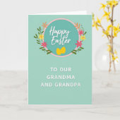 Floral Easter Grandma Grandpa Card カード (黄色い花)