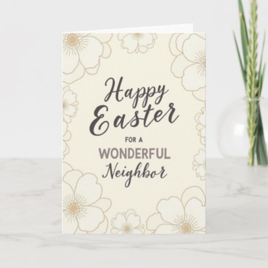 Floral Easter Neighbor Card カード (正面)