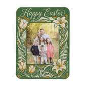 Floral Easter Personalized Lily & Daffodil マグネット (縦)