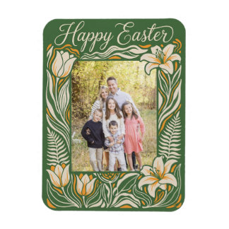  Floral Easter Personalized Lily & Daffodil マグネット