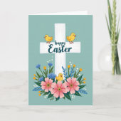 Floral Easter Scene Card カード (正面)
