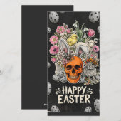Floral EasterbCollage On Dark Background シーズンカード (正面/裏面)