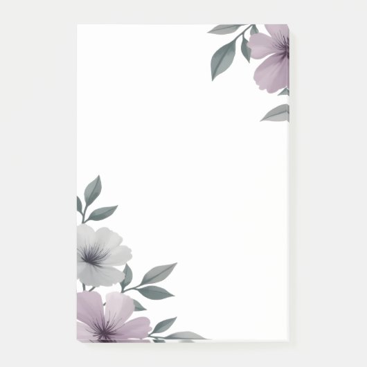 Floral Edge Large Post It Notes ポストイット (正面)