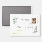 Floral editable Save the Date magnet マグネット (正面/裏面)