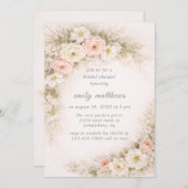Floral Editorial Bouquet Bridal Shower 招待状 (正面/裏面)