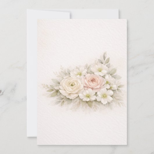 Floral Editorial Bouquet Bridesmaids Luncheon 招待状 (裏面)