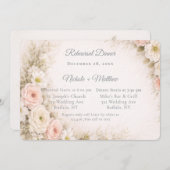 Floral Editorial Bouquet Rehearsal Dinner 招待状 (正面/裏面)