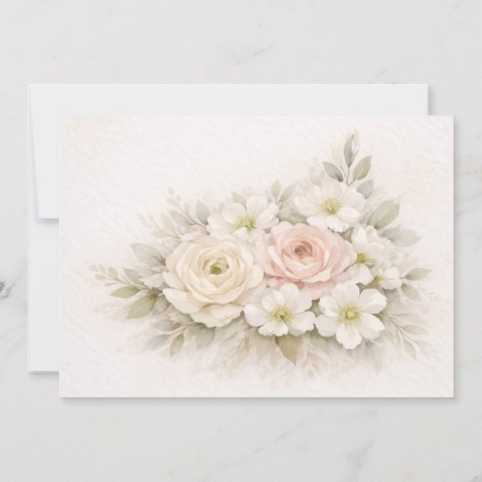 Floral Editorial Bouquet save the date cards (裏面)