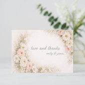 Floral Editorial Bouquet save the date cards サンキューカード (スタンド正面)
