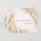 Floral Editorial Bouquet save the date cards サンキューカード (正面/裏面)