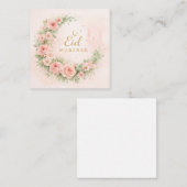Floral Eid Mubarak – Blush Pink Islamic Gift f エンクロージャーカード (正面/裏面)