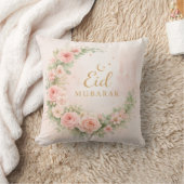 Floral Eid Mubarak – Blush Pink Islamic Gift f クッション (ブランケット)