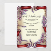 Floral Eid Mubarak Invitation 招待状 (正面/裏面)