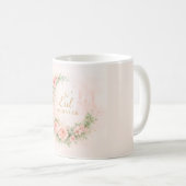 Floral Eid Mubarak Mug – Blush Pink Islamic Gift f コーヒーマグカップ (正面右)