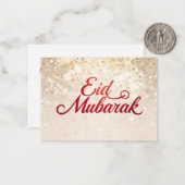 Floral Eid Mubarak Note Card ノートカード (正面/裏面インサイチュ)