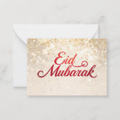 Floral Eid Mubarak Note Card ノートカード (正面)