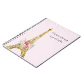 Floral Eiffel Tower Paris is Always A Good Idea ノートブック (左側)