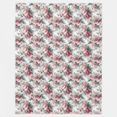 Floral Elegance フリースブランケット (正面)