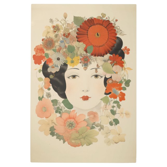 Floral Elegance メタルプリント (正面)