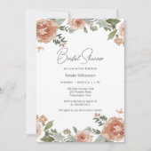 Floral Elegance Bridal Shower 招待状 (正面)