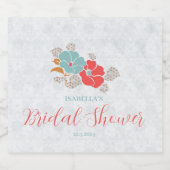 "Floral Elegance" Collection スパークリングワインラベル (シングルラベル)