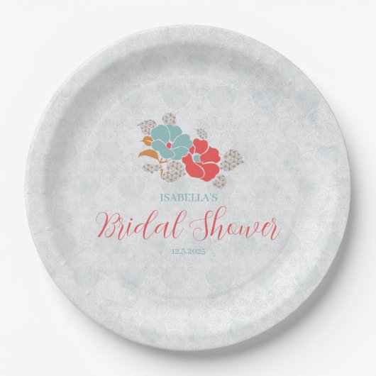 "Floral Elegance" Collection  ペーパープレート (正面)