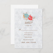 "Floral Elegance" Collection 出欠カード (正面/裏面)