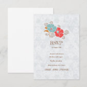 "Floral Elegance" Collection 出欠カード (正面/裏面)