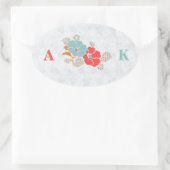 "Floral Elegance" Collection 楕円形シール (バッグ)