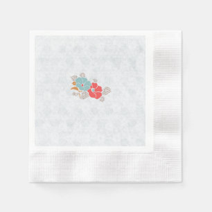 "Floral Elegance" Collection 縁ありカクテルナプキン