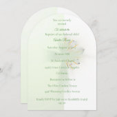 Floral elegance cross baptism invitation  招待状 (正面/裏面)