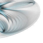 Floral Elegance Modern Abstract Blue Fractal Art カッティングボード (角)