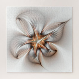 Floral Elegance Modern Abstract Fractal Art ジグソーパズル
