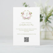 Floral Elegance Monogram Crest Wedding エンクロージャーカード (スタンド正面)