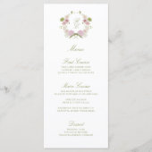 Floral Elegance Monogram Crest Wedding メニュー (正面)