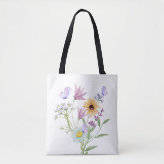 Floral Elegance Tee – Soft Pastel Blooms  トートバッグ