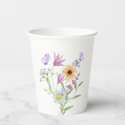 Floral Elegance Tee – Soft Pastel Blooms  紙コップ (正面)