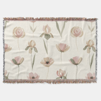 Floral Elegance Throw Blanket スローブランケット